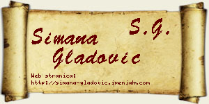 Simana Gladović vizit kartica